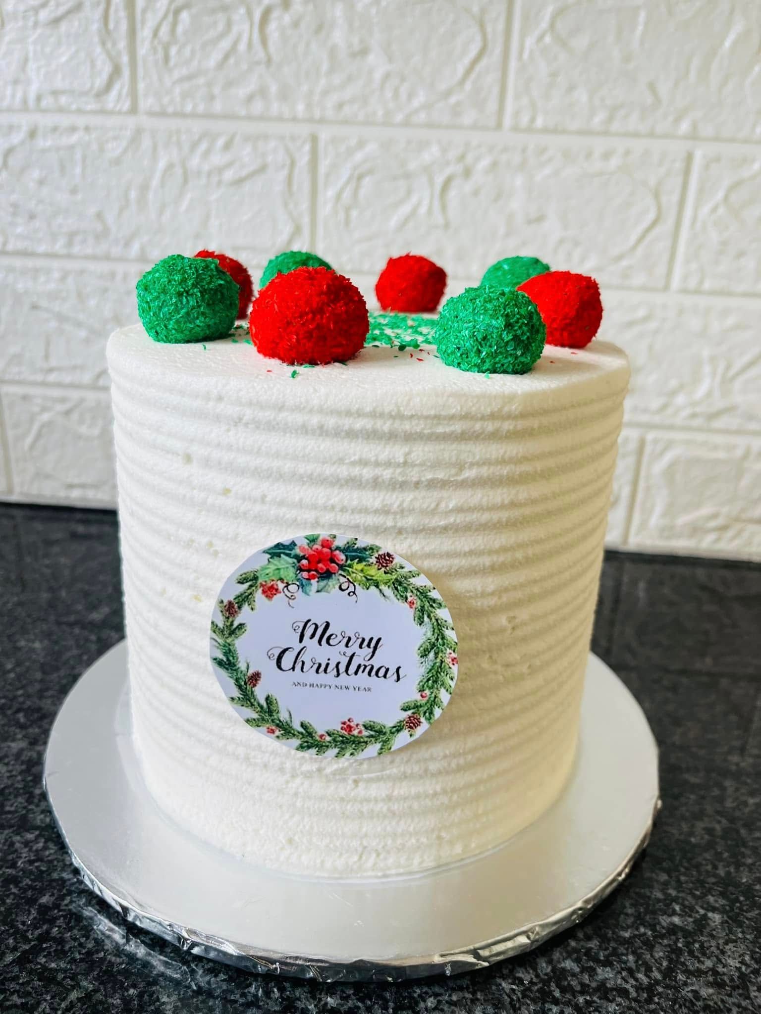 Merry Christmas Snow Truffle — a custom bake by Fikiz Bakery