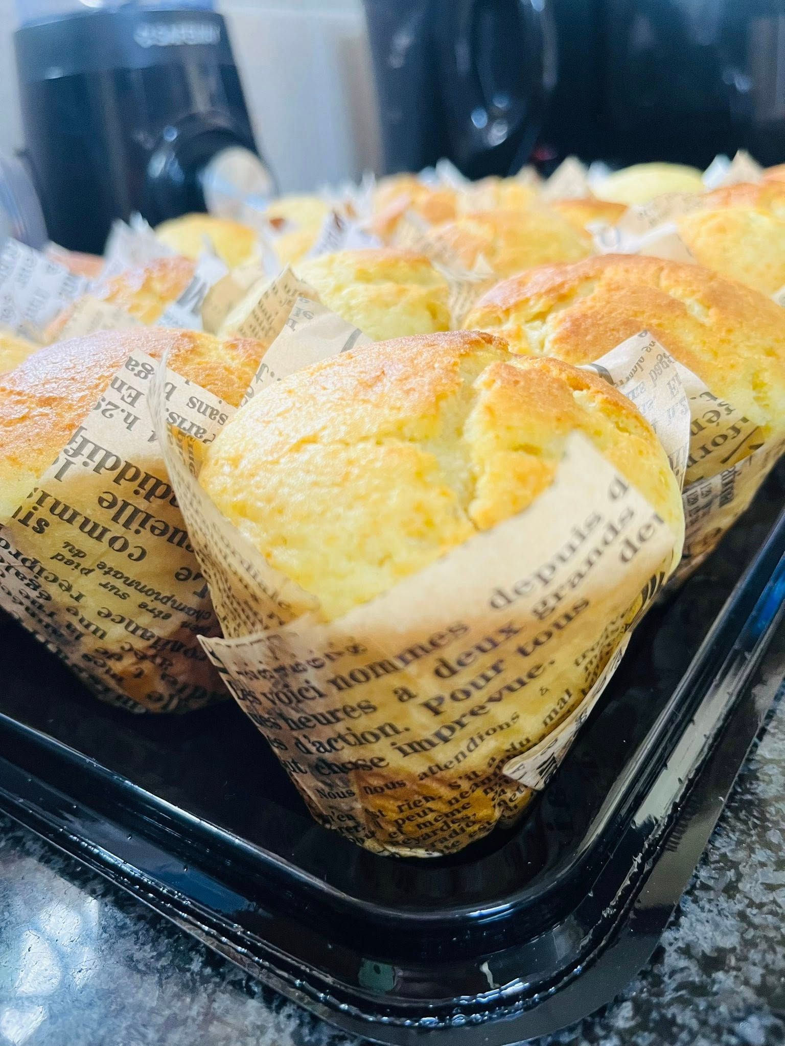 Bakery Muffins in Tulip Wraps — a custom bake by Fikiz Bakery